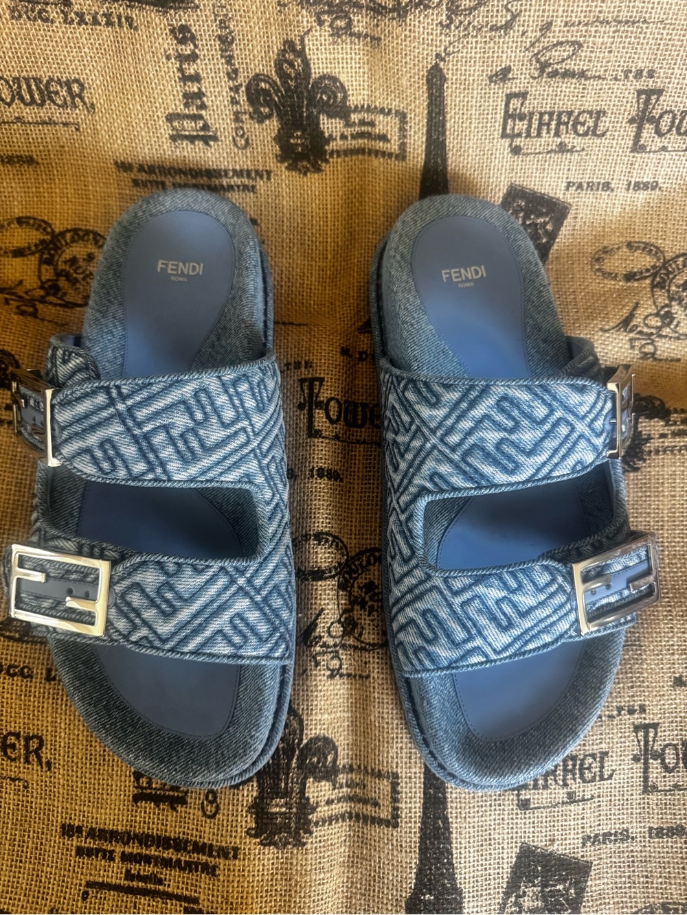 Fendi Denim Sandals Size 39